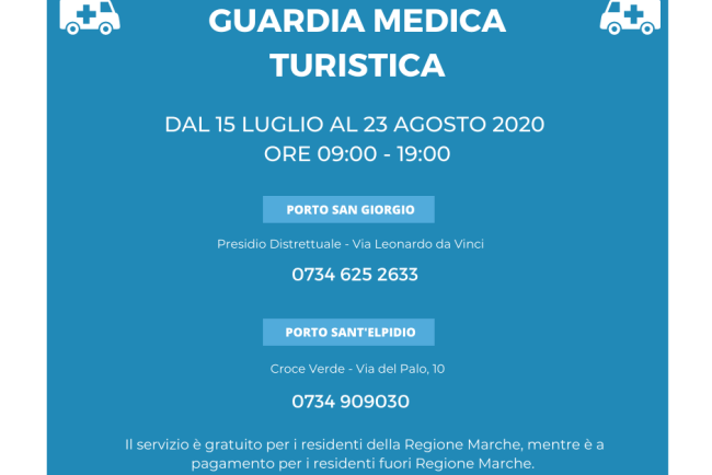 guardia medica turistica 2020